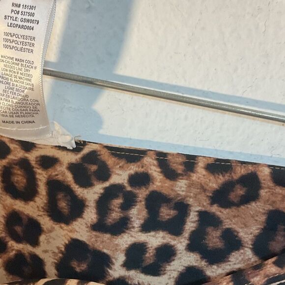 Good American Ladies Sarong Wrap Skirt Brown Black Leopard 0-4 XS-XL Cover-up - Picture 4 of 12